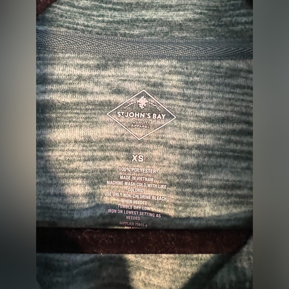 St. John’s Bay 1/4 Zip Pullover Sweatshirt - XS - Picture 3 of 6
